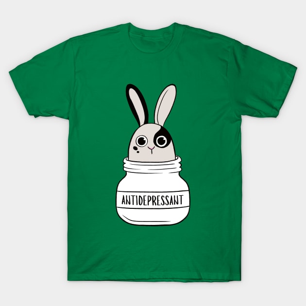 Antidepressant Bunny 1 T-Shirt by Firlefanzzz